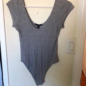 grey bodysuit